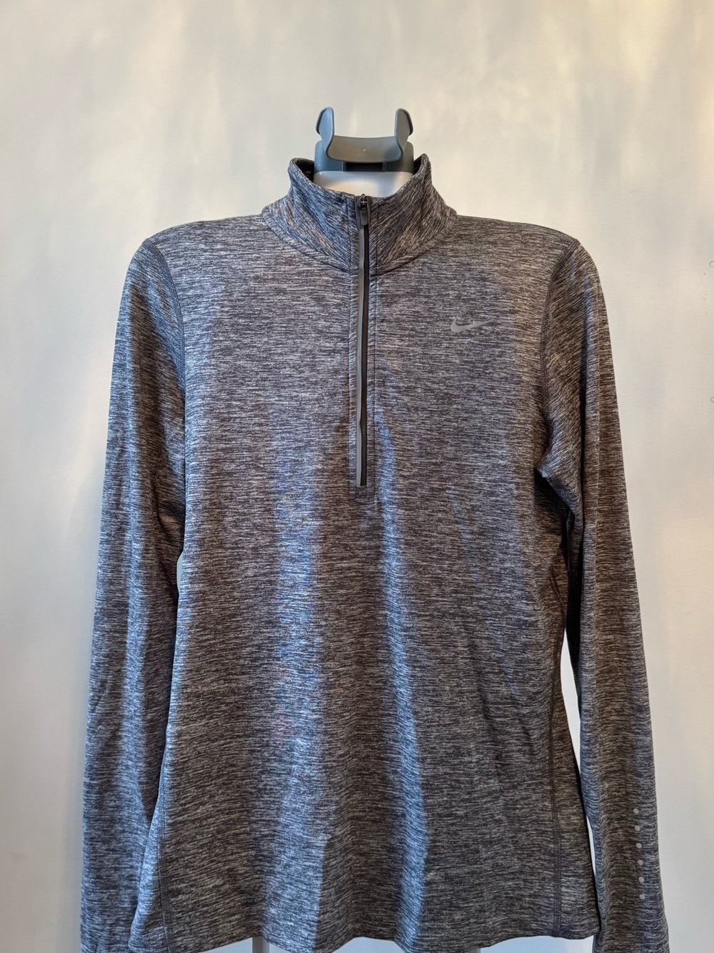 Nike Dri-FIT Running Gray Heather Half Zip Pullover Size S